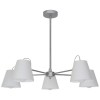 Pendul Alb GoodHome Syenite 5xE27, Efect Cromat, Metal/Plastic, Dormitor/Living, Inaltime 60.5cm