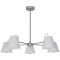 Pendul GLS Syenite, alb, 5xE27, efect cromat