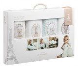 Set 4 Scutece Din Bumbac 70x70 cm Girafa Sophie