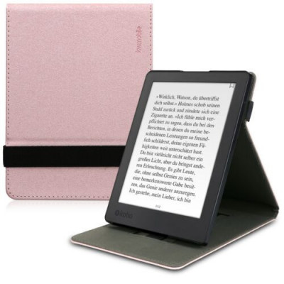 Husa pentru Kobo Aura H2O Edition 2, Piele ecologica, Rose Gold, 45099.81 foto