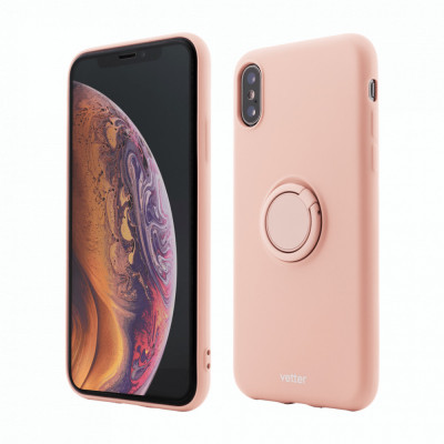 Husa Vetter pentru iPhone XS, Soft Pro with Magnetic iStand, Pink foto