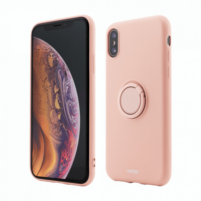 Husa Vetter pentru iPhone XS, Soft Pro with Magnetic iStand, Pink