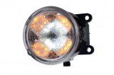 Proiector LED Zi DRL cu Semnalizare 90mm Compatibil W212, Logan, Sandero, 207, 307, C4, C5, Grand Vitara, Astra G, Focus II, Navara, Note