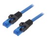 Cablu Patch Cord U/UTP Cat 6a Logilink, 30m, Albastru, Cupru, RJ45, 24AWG, PoE