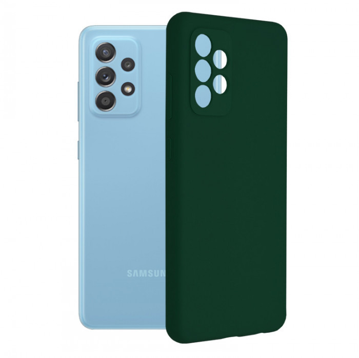 Husa pentru Samsung Galaxy A52 4G / A52 5G / A52s 5G, Techsuit Soft Edge Silicone, Dark Green
