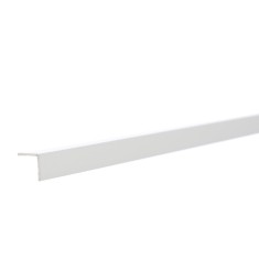 Profil de colt L din PVC, alb, 15 x 15 mm, 2.5 m