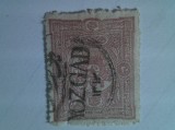 Timbru Turcia 1892 - Emblema Abdul Hamid II , 20 para stampila Yozgad (localitate Turcia), Stampilat