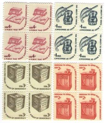 Statele Unite 1977 - radacina democratiei, serie neuzata de 4 foto