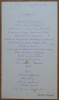Meniu, Restaurant Bertola Bucuresti, 25 Ianuarie 1912