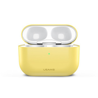 Husa USAMS, Ultra-thin Silicone Protective Cover For AirPods Pro, US-BH569, Yellow foto