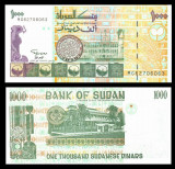 SUDAN █ bancnota █ 1000 Dinars █ 1996 █ P-59a █ semnatura 11 █ UNC █ necirculata