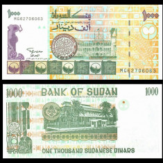 SUDAN █ bancnota █ 1000 Dinars █ 1996 █ P-59a █ semnatura 11 █ UNC █ necirculata