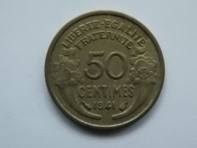 50 CENTIMES 1941 FRANTA foto