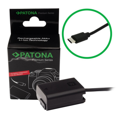 Acumulator dummy cu USB-C Patona Premium pentru NP-FW50 replace Sony - 9413 foto
