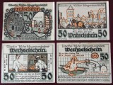Germania lot complet 4 notgeld 4x50 pfennig 1921 Bader **