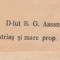 1897 Banderola ziare Bazil G. Assan, explorator, primul automobil din Bucuresti