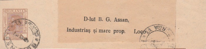 1897 Banderola ziare Bazil G. Assan, explorator, primul automobil din Bucuresti