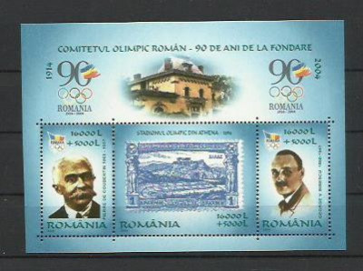 Romania MNH 2004 - 90 de ani fondarea Comitetului Olimpic Roman Sport - LP 1634 foto