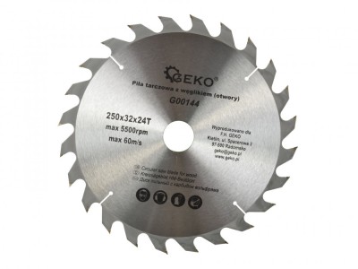 Disc fierastrau circular pentru lemn, 250 x 32 x 24 T, Geko G00144 foto