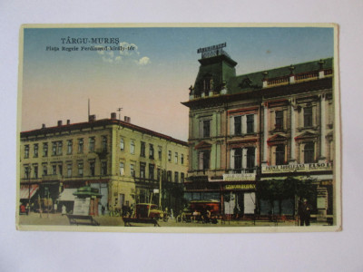 Carte postala Targu Mureș:Piața Regele Ferdinand/magazine 1931Ernest Revesz Erno foto