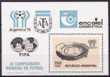 TSV % - 1978 MICHEL 1344 ARGENTINA - C.M. DE FOTBAL, COLITA DANTELATA MNH/** LUX, Nestampilat