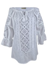 Bluza dama tip ie RD24, alb/gri , marimea 2XL