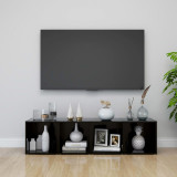 Comode TV, 4 buc., negru, 37x35x37 cm, PAL, vidaXL