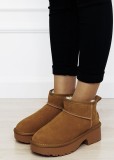 Cumpara ieftin Ghete camel cu platforma din piele naturala JB1999 116