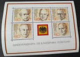 Colița Germania RFG 1982 Block 18 - Președinții Federali ai Germaniei, Theodor Heuss, Walter Scheel, MNH -A333