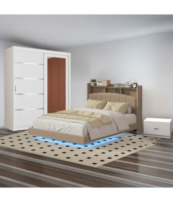 Dormitor Cod A013 Crem 160X200 foto