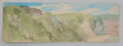Acuarela peisaj &amp;quot;Mudstone Bay&amp;quot; 1866 foto
