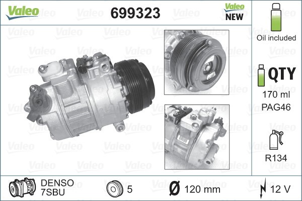 VALEO 699323 VALEO CORE-FLEX Compresor, climatizare