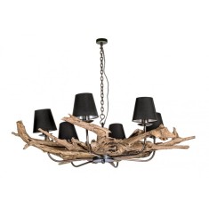 Candelabru natur negru 6 brate Ranting 130x35 cm