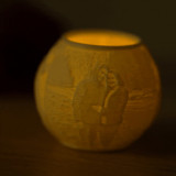 Foto 3D tip Litofan cu lumanare LED - 3 poze