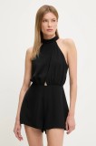 Answear Lab salopeta culoarea negru, cu decolteu rotund