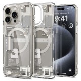 Husa pentru iphone 15 pro, spigen ultra hybrid magsafe zero one, natural titanium