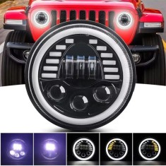 LED Far Lumina Lampa 178mm/7inch 75W Hi/Low/DRL/Indicator Halo Intermitente Moto 4x4 AWD 4WD 12V 24V
