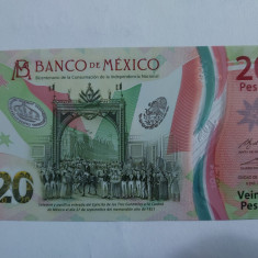 Mexic 20 Pesos Comemorativa 2021 Polimer Seria AC Semnatura 1 UNC