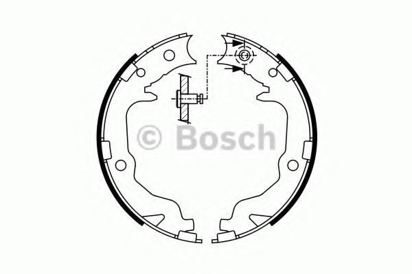 Set saboti frana, frana de mana MITSUBISHI OUTLANDER II (CW) (2006 - 2012) BOSCH 0 986 487 766