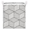 Cos depozitare haine sau jucarii, 40x35x25cm, bumbac si in, 35 l, alb si negru Household NewTrend
