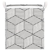 Cos depozitare haine sau jucarii, 40x35x25cm, bumbac si in, 35 l, alb si negru Household NewTrend