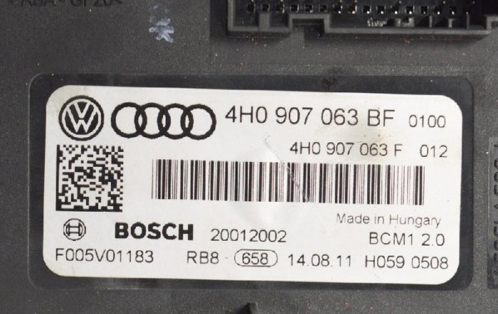 Modul de confort AUDI A6 4G2, C7, 4GC 2012 OEM: 4H0907063BF4H0907063F | 3677118