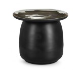 Cumpara ieftin Masuta otel negru lemn maro Zainab 45x38 cm