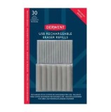 Cumpara ieftin Rezerva radiera Derwent Professional, pentru 2305810, 30 buc/ set, alb