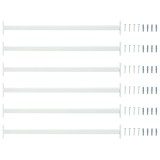 vidaXL Bară de siguranță ajustabilă pentru fereastră 6 pcs Alb Oțel 42031314