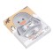 Set diversificare bebelusi Cyrax, din silicon, 23.5 x 12.5 cm, 1 farfurie compartimentata in forma de pinguin, lingurita si furculita, pai, perie pai,