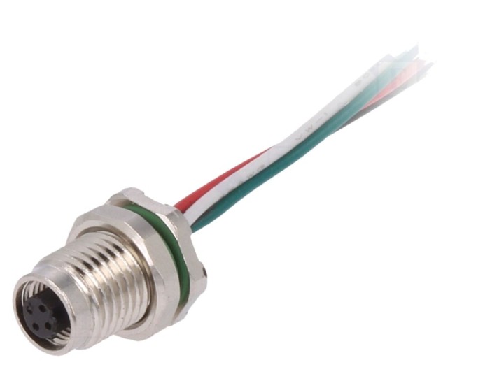Conector M5 mamă 4 pini IP67