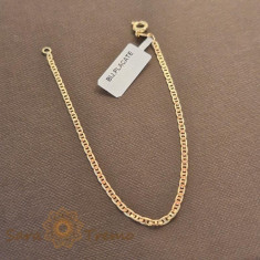 Bratara unisex placata cu aur 18K, 18 cm