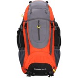 Rucsac tactic militar pentru drumetie, cu husa de ploaie, 70 litri, 25 kg, 68x35x20 cm, gri portocaliu Household NewTrend