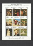 MALDIVES 1996 ARTA PICTURA DIN METROPOLITAN MUSEUM MANET, Nestampilat